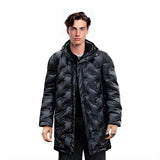 NNEAGS abbee Black 3XL Winter Hooded Glossy Overcoat Long Jacket Stylish Lightweight Quilted Warm Puffer Coat