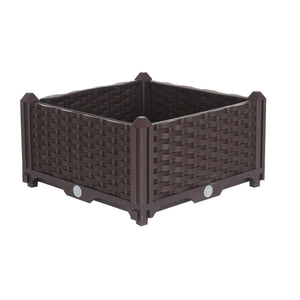 NNEAGS 40cm Raised Planter Box Vegetable Herb Flower Outdoor Plastic Plants Garden Bed