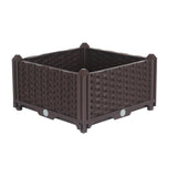 NNEAGS 40cm Raised Planter Box Vegetable Herb Flower Outdoor Plastic Plants Garden Bed