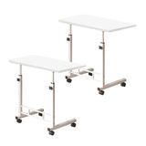 NNEAGS 2X 40x80cm White Bedside Table Movable Bedroom Desk Student Computer Table