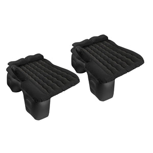 NNEAGS 2X Black Ripple Inflatable Car Mattress Portable Camping Air Bed Travel Sleeping Kit Essentials