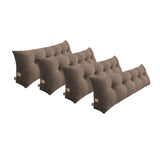 NNEAGS 4X 180cm Coffee Triangular Wedge Bed Pillow Headboard Backrest Bedside Tatami Cushion Home Decor