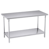 NNEAGS 150*70*85cm Commercial Catering Kitchen Stainless Steel Prep Work Bench