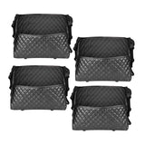 NNEAGS 4X Black Leather Car Storage Portable Hanging Organizer Backseat Multi-Purpose Interior Accessories Bag