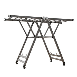 NNEAGS 1.4m Portable Wing Shape Clothes Drying Rack Foldable Space-Saving Laundry Holder