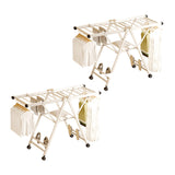 NNEAGS 2X 160cm Portable Wing Shape Clothes Drying Rack Foldable Space-Saving Laundry Holder