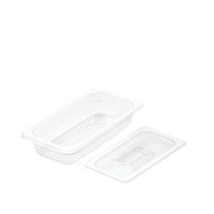 NNEAGS 65mm Clear Gastronorm GN Pan 1/3 Food Tray Storage with Lid