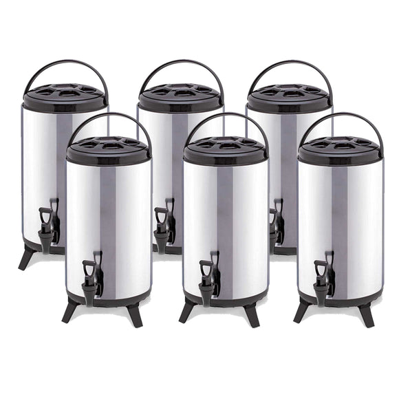 NNEAGS 6X 18L Portable Insulated Cold/Heat Coffee Tea Beer Barrel Brew Pot With Dispenser