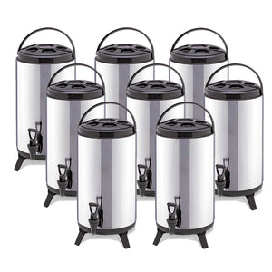 NNEAGS 8X 16L Portable Insulated Cold/Heat Coffee Tea Beer Barrel Brew Pot With Dispenser