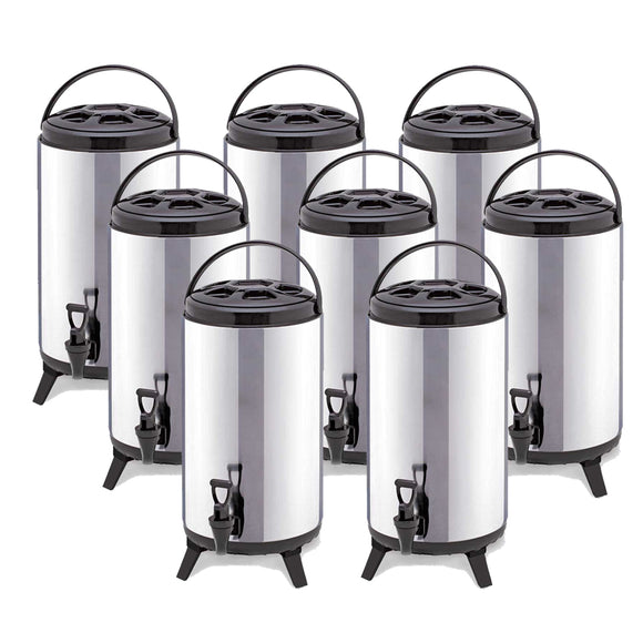 NNEAGS 8X 16L Portable Insulated Cold/Heat Coffee Tea Beer Barrel Brew Pot With Dispenser