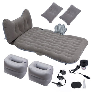NNEAGS Grey Honeycomb Inflatable Car Mattress Portable Camping Air Bed Travel Sleeping Kit Essentials