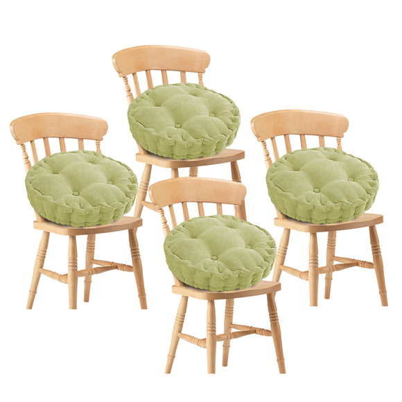 NNEAGS 4X Green Round Cushion Soft Leaning Plush Backrest Throw Seat Pillow Home Office Decor