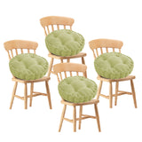 NNEAGS 4X Green Round Cushion Soft Leaning Plush Backrest Throw Seat Pillow Home Office Decor