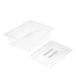 NNEAGS 100mm Clear Gastronorm GN Pan 1/2 Food Tray Storage with Lid