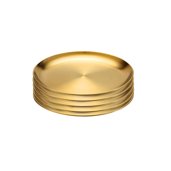 NNEAGS 17cm Premium Gold Grilling Plate - Durable, Heat-Resistant, Perfect for BBQs and Outdoor Cooking Kitchen Essential