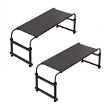 NNEAGS 2X 120x45cm Black Cross Bed Movable Desk Table w/ Adjustable Length & Height