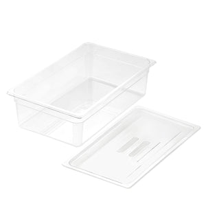 NNEAGS 150mm Clear Gastronorm GN Pan 1/1 Food Tray Storage with Lid