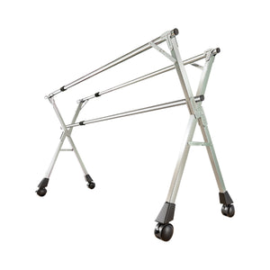 NNEAGS 160cm Portable Drying Rack Clothes Steel Laundry Rack Foldable Space-Saving Laundry Holder 3 Poles
