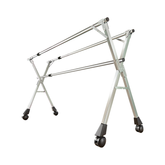 NNEAGS 160cm Portable Drying Rack Clothes Steel Laundry Rack Foldable Space-Saving Laundry Holder 3 Poles