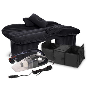 NNEAGS Portable Camping Car Set Inflatable Air Bed Mattress Storage Organizer Handheld Vacuum Black
