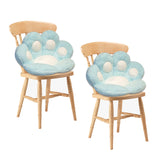 NNEAGS 2X Blue Paw Shape Cushion Warm Lazy Sofa Decorative Pillow Backseat Plush Mat Home Decor