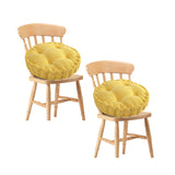 NNEAGS 2X Yellow Round Cushion Soft Leaning Plush Backrest Throw Seat Pillow Home Office Decor