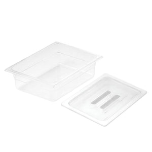 NNEAGS 150mm Clear Gastronorm GN Pan 1/2 Food Tray Storage with Lid