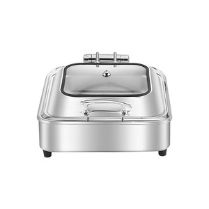 NNEAGS Stainless Steel Square Chafing Dish Tray Buffet Cater Food Warmer Chafer with Top Lid