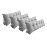 NNEAGS 4X 120cm Silver Triangular Wedge Bed Pillow Headboard Backrest Bedside Tatami Cushion Home Decor