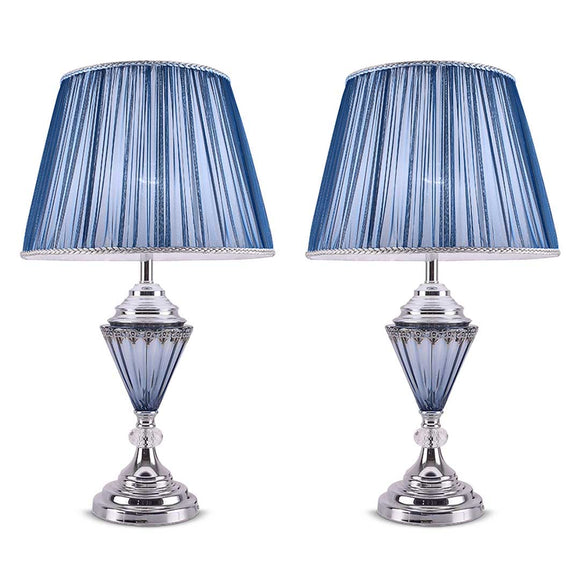 NNEAGS 2X LED Elegant Table Lamp with Warm Shade Desk Lamp