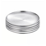NNEAGS 30cm Premium Silver Grilling Plate - Durable, Heat-Resistant, Perfect for BBQs and Outdoor Cooking Kitchen Essential