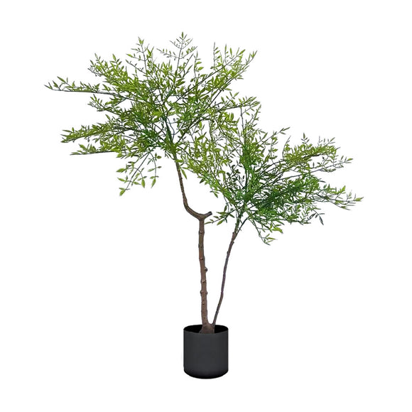 NNEAGS 120cm Nandina Heavenly Bamboo Tree Artificial Plant Home Accent Decor