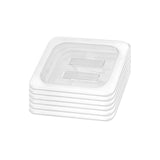 NNEAGS Clear Gastronorm 1/6 GN Lid Food Tray Top Cover Bundle of 6