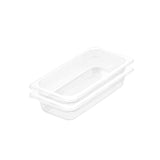 NNEAGS 65mm Clear Gastronorm GN Pan 1/3 Food Tray Storage Bundle of 2
