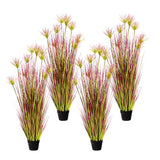 NNEAGS 4X 150cm Purple-Red Artificial Indoor Potted Papyrus Plant Tree Fake Simulation Decorative