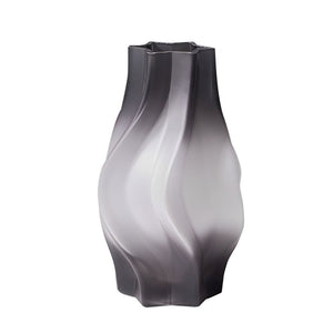 NNEAGS 26cm Glass Vase Grey with Beautiful glass Bubble Texture Art Vases