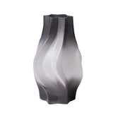 NNEAGS 26cm Glass Vase Grey with Beautiful glass Bubble Texture Art Vases