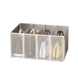 NNEAGS 1 Tier Multifunctional PP Plastic Bag Box Portable Cubby DIY Storage Shelves Stackable Handbag Purse Organiser