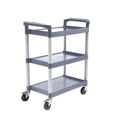 NNEAGS 3 Tier Food Trolley Portable Kitchen Cart Multifunctional Big Utility Service with wheels 830x420x950mm Gray