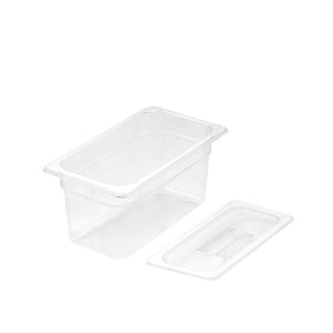 NNEAGS 150mm Clear Gastronorm GN Pan 1/3 Food Tray Storage with Lid