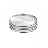 NNEAGS 17cm Premium Silver Grilling Plate - Durable, Heat-Resistant, Perfect for BBQs and Outdoor Cooking Kitchen Essential