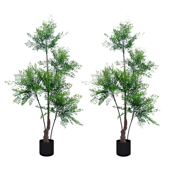 NNEAGS 2X 180cm Nandina Heavenly Bamboo Tree Artificial Plant Home Accent Decor