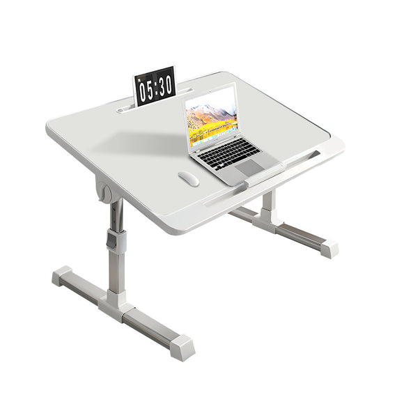 NNEAGS 60X40cm White Small Laptop Bed Portable Foldable Study Table Adjustable