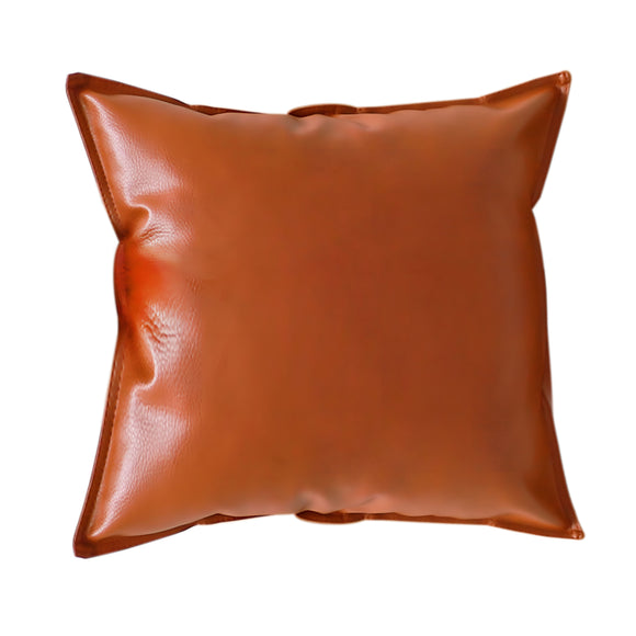 NNEAGS 45cm Light Luxury Urban Simulated Leather Wide Edge Throw Pillow