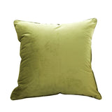 NNEAGS 45cm Subtle Fluorescent Green Foliage Velvet Square Throw Pillow