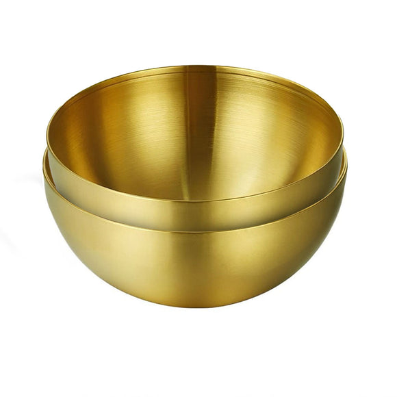 NNEAGS 20cm Gold Salad Bowl with Model 201 Elegant and Durable Kitchen Essential