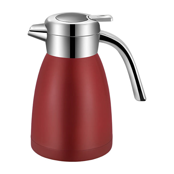 NNEAGS 2.2L Stainless Steel Kettle Insulated Vacuum Flask Water Coffee Jug Thermal Red