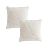 NNEAGS 2X 50cm Beige Internet Celebrity 3D Arched Raised Pattern Throw Pillow