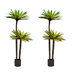 NNEAGS 2X 150cm Yucca Tree Giant Palm Lily Living Room Artificial Plant Home Accent Decor