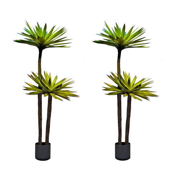NNEAGS 2X 150cm Yucca Tree Giant Palm Lily Living Room Artificial Plant Home Accent Decor